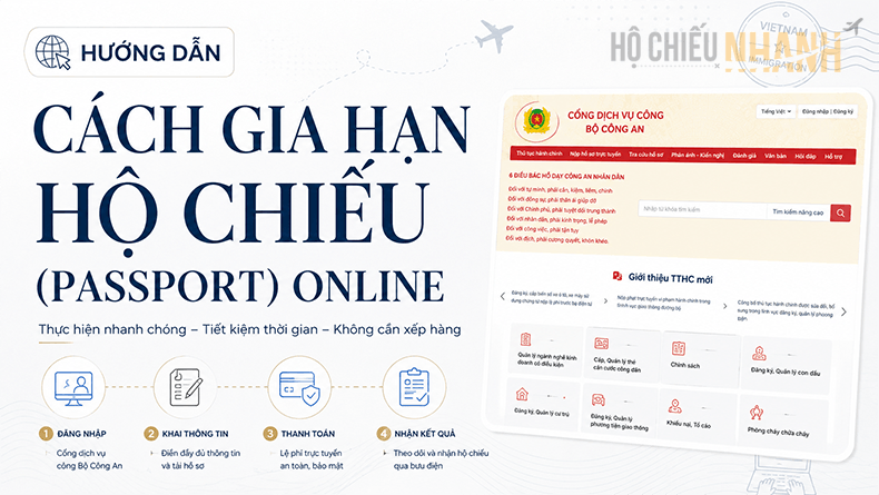 thủ tục gia hạn hộ chiếu online