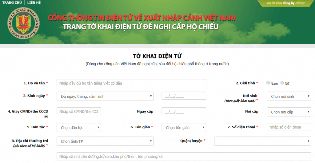Thủ tục làm hộ chiếu online 2026 gắn chip điện tử