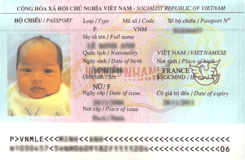 hộ chiếu cho trẻ em dưới 14 tuổi