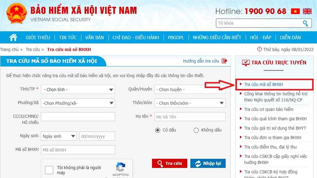 Tra Cứu Mã Số Bhxh Bằng Cccd