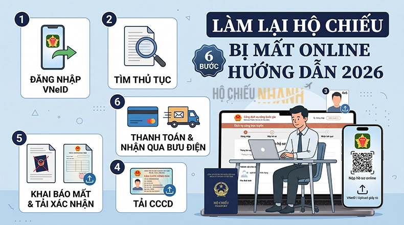 hướng dẫn làm lại hộ chiếu bị mất