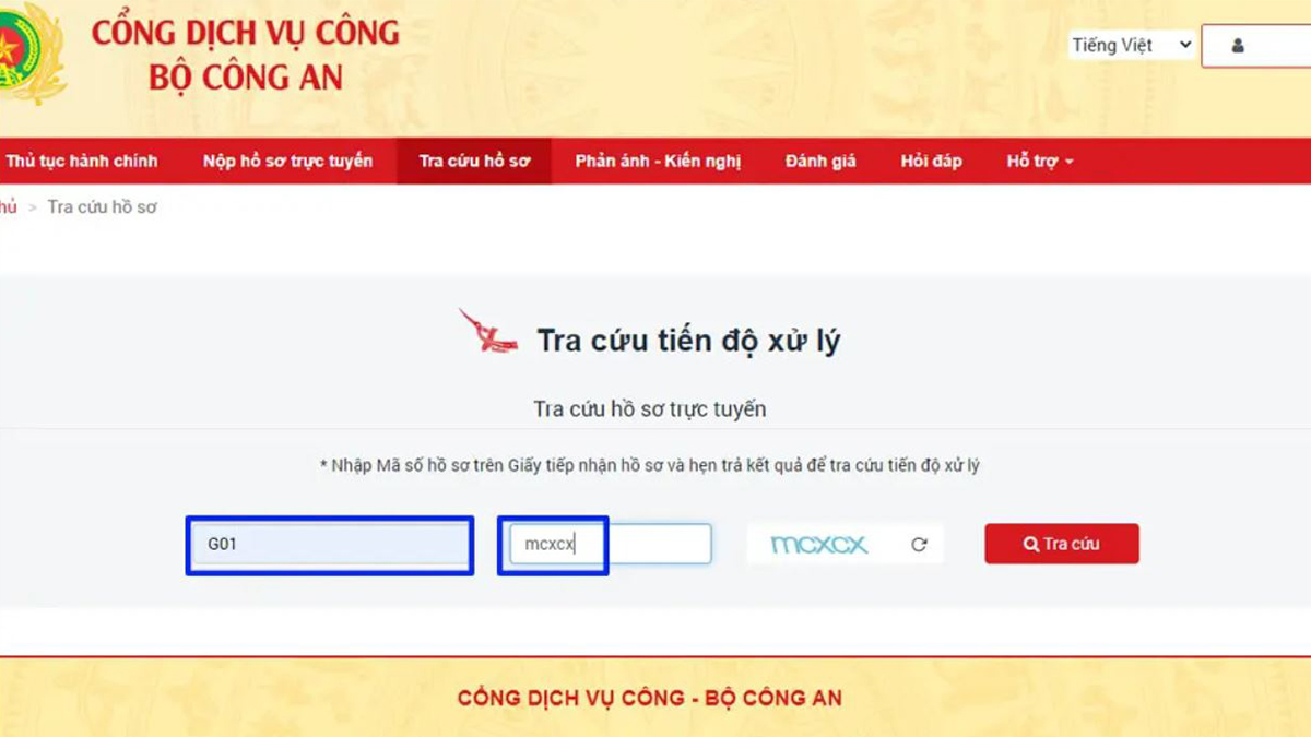 Tra Cứu Hồ Sơ Hộ Chiếu Online