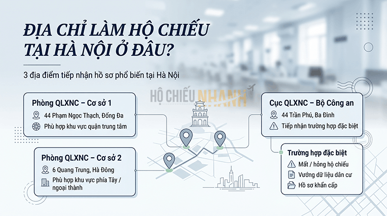 địa chỉ làm hộ chiếu tại hà nội