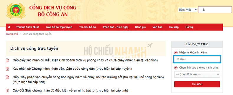 hướng dẫn làm hộ chiếu online 2