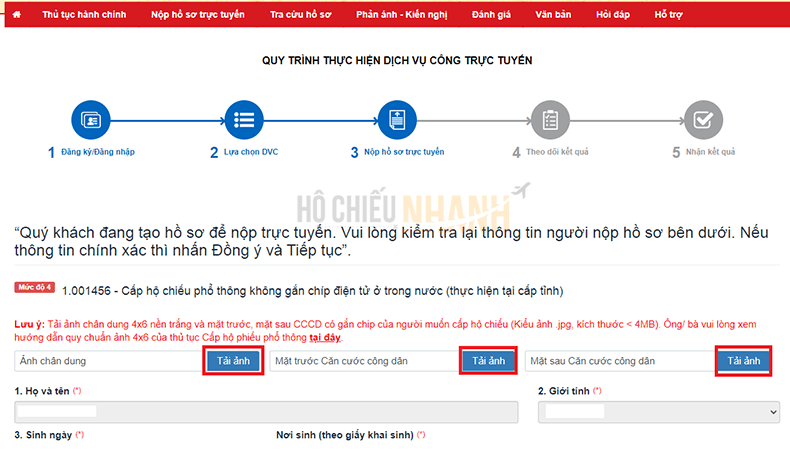 hướng dẫn làm hộ chiếu online 6