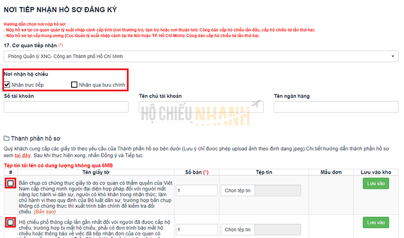 hướng dẫn làm hộ chiếu online 7