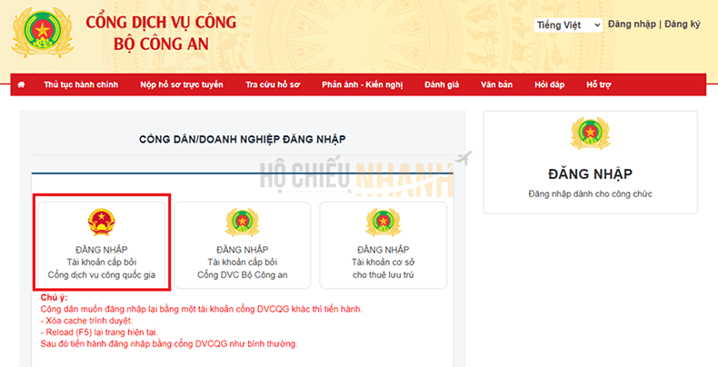 hướng dẫn làm hộ chiếu online 8