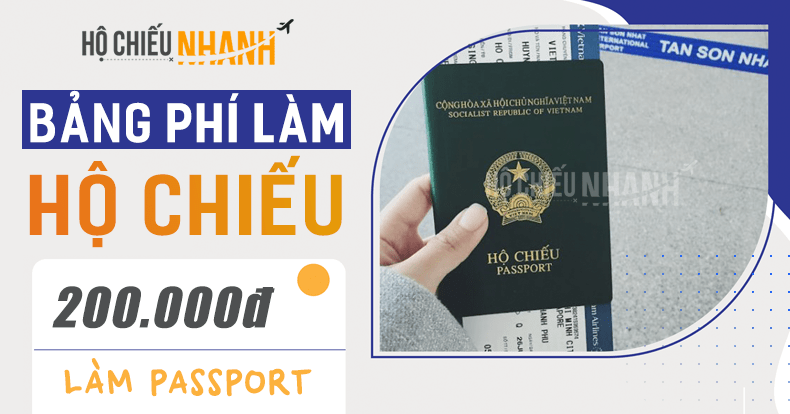 bảng phí làm hộ chiếu