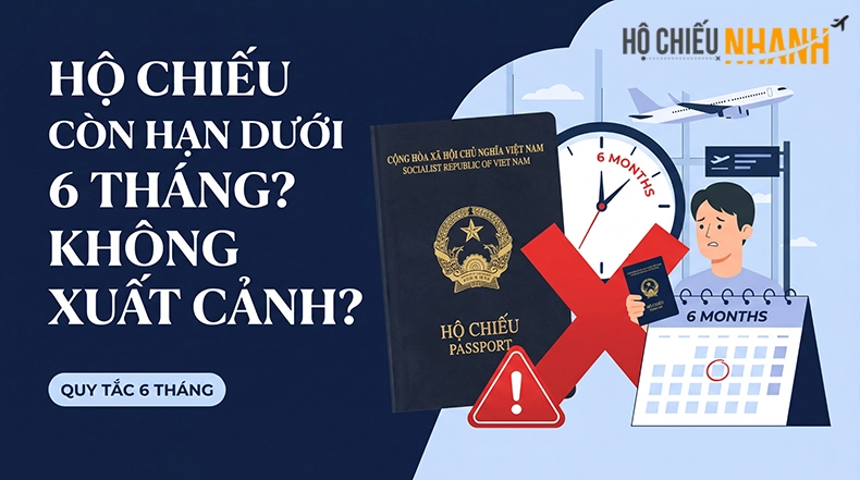 hộ chiếu còn hạn dưới 6 tháng