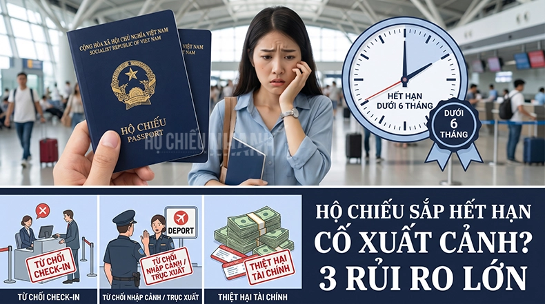 rủi ro khi hộ chiếu sắp hết hạn