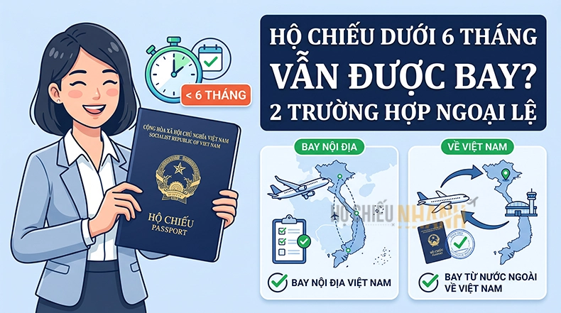 trường hợp hộ chiếu được bay dưới 6 tháng
