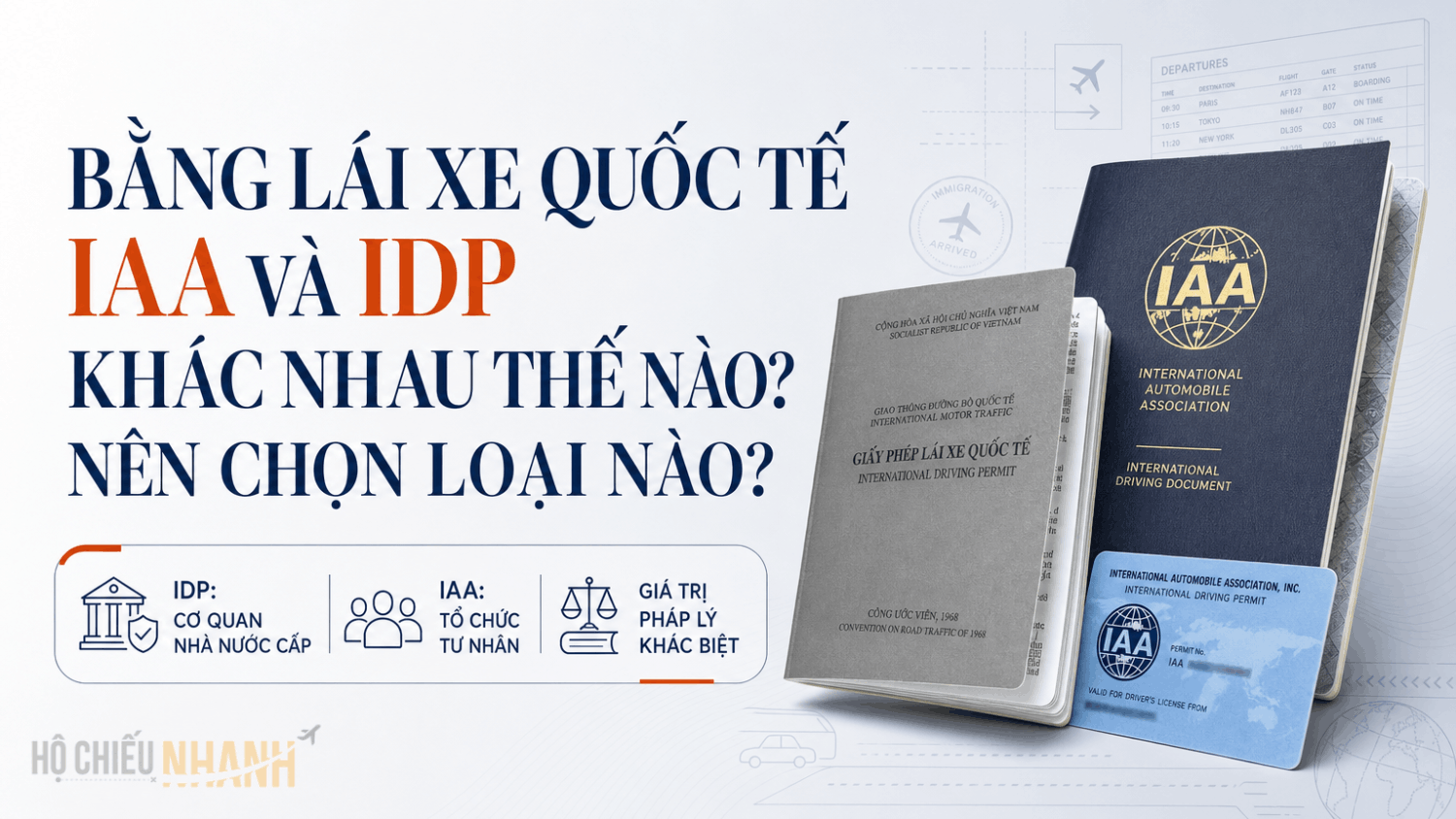 Bằng lái xe quốc tế IAA và IDP khác nhau thế nào? Nên chọn loại nào?