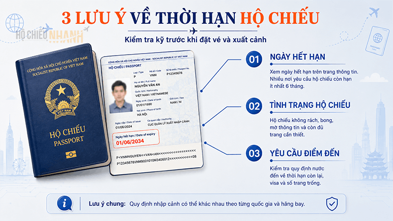 3 lưu ý về thời hạn hộ chiếu