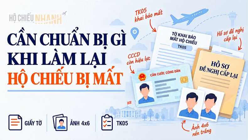 cần chuẩn bị gì khi làm lại hộ chiếu bị mất