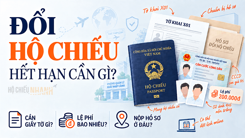Đổi hộ chiếu hết hạn cần gì? Hướng dẫn thủ tục chi tiết