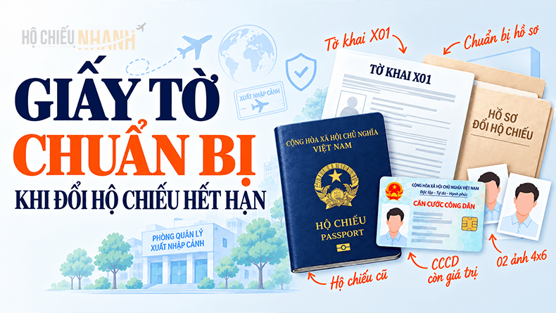 giấy tờ chuẩn bị khi đổi hộ chiếu hết hạn
