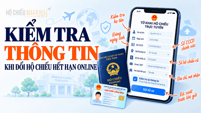 kiểm tra thông tin khi đổi hộ chiếu hết hạn online