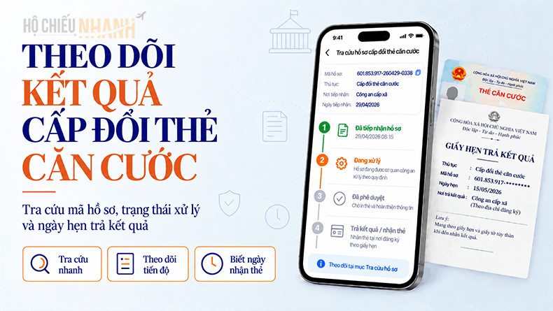 theo dõi kết quả cấp đổi thẻ căn cước