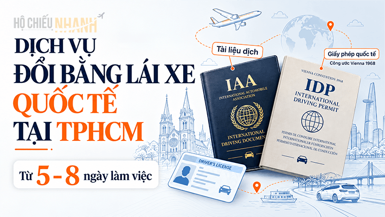 dịch vụ đổi bằng lái xe quốc tế tại TPHCM