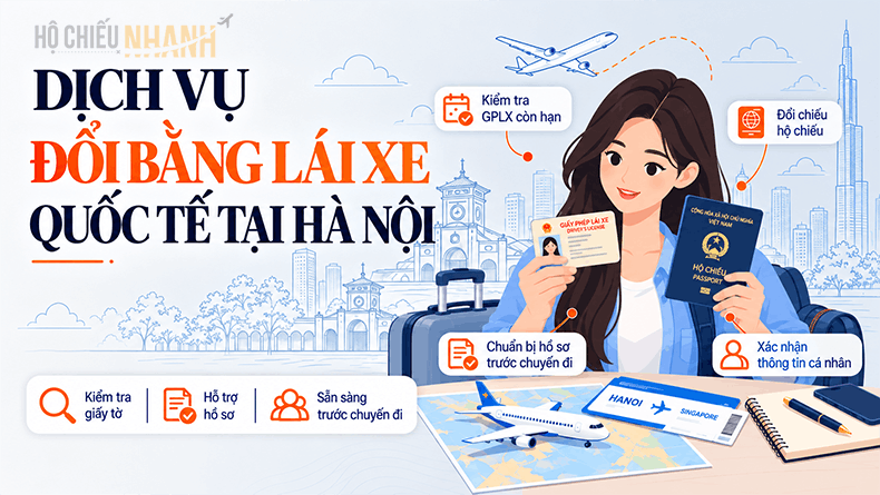 dịch vụ đổi bằng lái xe quốc tế tại Hà Nội