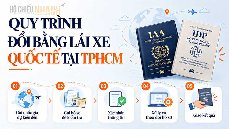 quy trình đổi bằng lái xe quốc tế tại TPHCM
